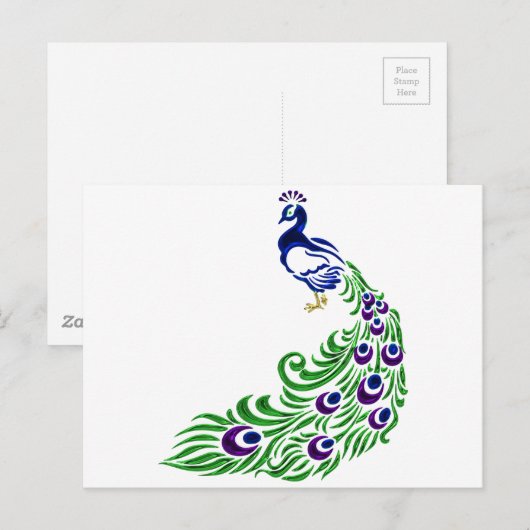 Peacock Gifts Briefkaart (Voorkant / Achterkant)