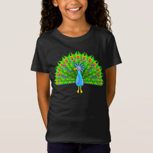 Peacock Girls' Fine Jersey Black T-Shirt