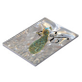 Peacock Glam Monogram Notitieboek (Linkerzijde)