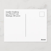 Peacock Glas in lood huwelijksuitnodigingen Briefkaart (Achterkant)