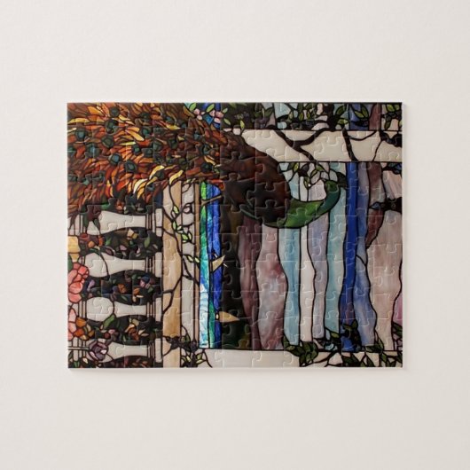 Peacock Glas in lood Puzzle Legpuzzel (Horizontaal)