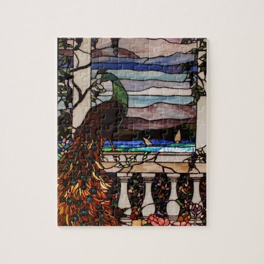 Peacock Glas in lood Puzzle Legpuzzel (Verticaal)