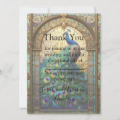 Peacock Glas in lood voorgevulde bedankkaarten Kaart (Voorkant)