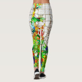Peacock Glas in lood Yoga Pants Runing Leggings (Achterkant)