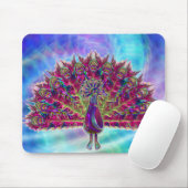 Peacock Glass 2A & 2B Options Mousepad Muismat (Met muis)
