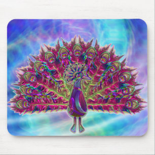 Peacock Glass 2A & 2B Options Mousepad Muismat