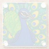 Peacock Glass Onderzetter (Achterkant)