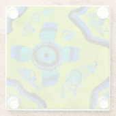 Peacock Glazen Onderzetter (Achterkant)