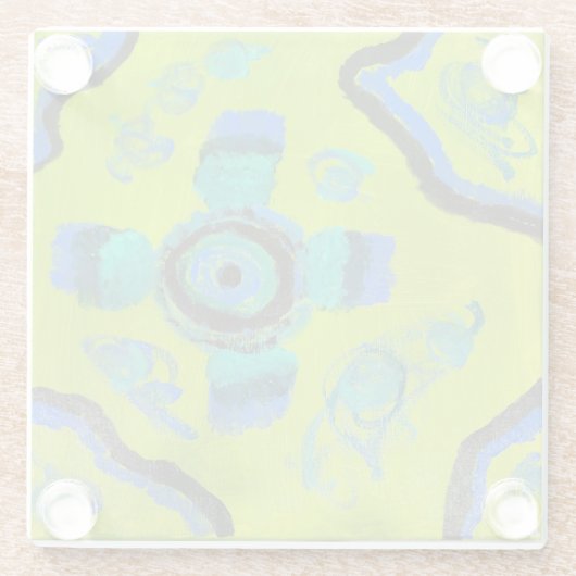 Peacock Glazen Onderzetter (Achterkant)