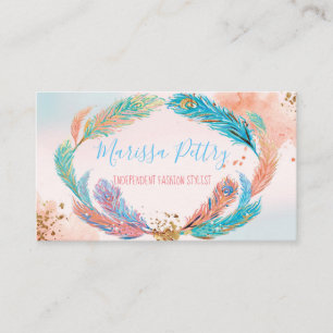 Peacock glitter vether Business Calling Card Visitekaartje