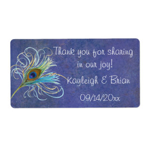 Peacock Glory Favor Stickers