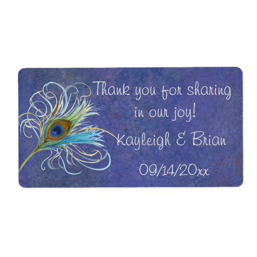 Peacock Glory Favor Stickers (Voorkant)