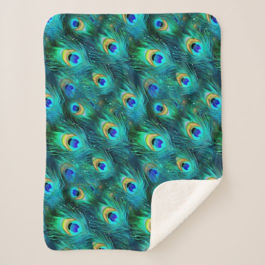 Peacock Glory Sherpa Deken (Voorkant)