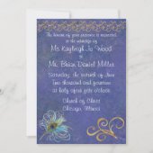 Peacock Glory Wedding Invitation Kaart (Voorkant)