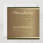 Peacock Goddess Feather Birthday Party Invitation Kaart (Achterkant)