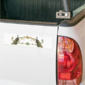 Peacock & Gold Filigree Bumpersticker (Op Truck)
