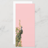 Peacock Gold Filigree Rack Kaart Bladwijzer Invite (Voorkant / Achterkant)