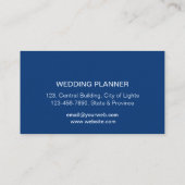 Peacock Gold Glitter Elegant Blue Green Modern Bus Visitekaartje (Achterkant)