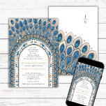 Peacock Gothic Arch | Monogram bruiloft Kaart<br><div class="desc">Ontdek onze 'Peacock Gothic Arch' (ook bekend als 'Peacock Plume Arch') DIY Wedding Invitation-serie, beschikbaar in zowel afdrukbare als elektronische formaten, die de flexibiliteit van gedrukte of directe downloadopties bieden. Omarm de pauw's symboliek van schoonheid, nieuw begin en spiritueel ontwaken, en verrijkt dit ontwerp voor degenen die op zoek zijn...</div>