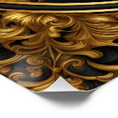 Peacock goud en zwart sierlijst perfect poster (Hoek)