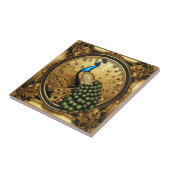 Peacock goud en zwart sierlijst tegeltje (Zijkant)