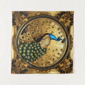 Peacock goud en zwart sierlijst wandkleed (Voorkant (horizontaal))