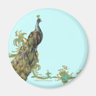 Peacock & Gouden filigraan Magneet