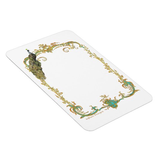 Peacock & Gouden Vuurvast Lijst Magneet (Rechterzijde)