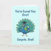 Peacock Graduation Card Kaart (Voorkant)