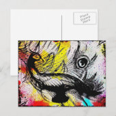 Peacock Graffiti Briefkaart (Voorkant / Achterkant)