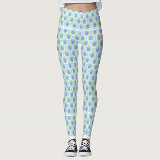 Peacock grafische leggings (Voorkant)
