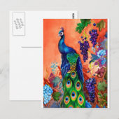 Peacock Grape Artwork Briefkaart (Voorkant / Achterkant)