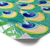 Peacock Graphic | Blue And Yellow Peacocks Poster (Hoek)