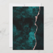 Peacock Green & Roos Gold Agaat Vrijgezellenfeest Kaart (Achterkant)