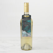 Peacock Green & Roos Gold Agaat Wedding Dank u Flessenhanger (Op fles)