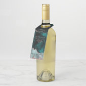 Peacock Green & Roos Gold Agaat Wedding Dank u Flessenhanger (Schuin)