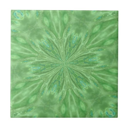 Peacock Green Tile Tegeltje (Voorkant)