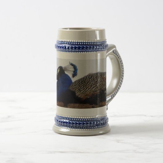 Peacock Grey/Blue 22 oz Stein Bierpul (Voorkant rechts)