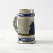 Peacock Grey/Blue 22 oz Stein Bierpul (Voorkant links)