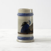 Peacock Grey/Blue 22 oz Stein Bierpul (Center)