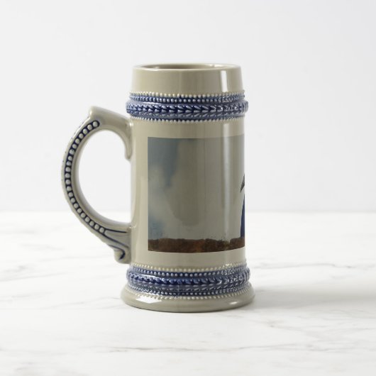 Peacock Grey/Blue 22 oz Stein Bierpul (Links)