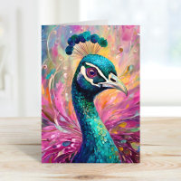 Peacock grillige moderne impressionistische kunst