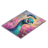 Peacock grillige moderne impressionistische kunst notitieboek (Linkerzijde)