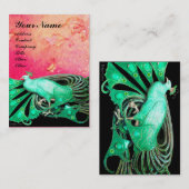 PEACOCK groen zwart Visitekaartje (Voorkant / Achterkant)