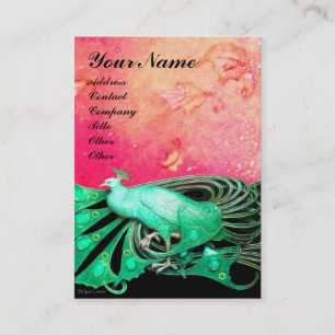 PEACOCK groen zwart Visitekaartje