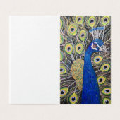 Peacock groet of verjaardagskaart kaart (Buitenkant ongevouwen)