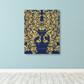 Peacock grote poorten door bruiloft gast boek goud canvas afdruk (Insitu (Houten vloer))