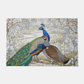 Peacock & Grouse Art Nuovo Winter / Gouden Bloemen Deurmat (Voorkant)