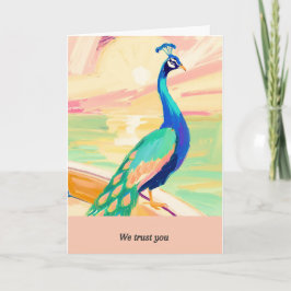 peacock happy birthday kaart