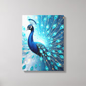 Peacock Harmonics – Premium Wrapped Canvas (Voorkant)